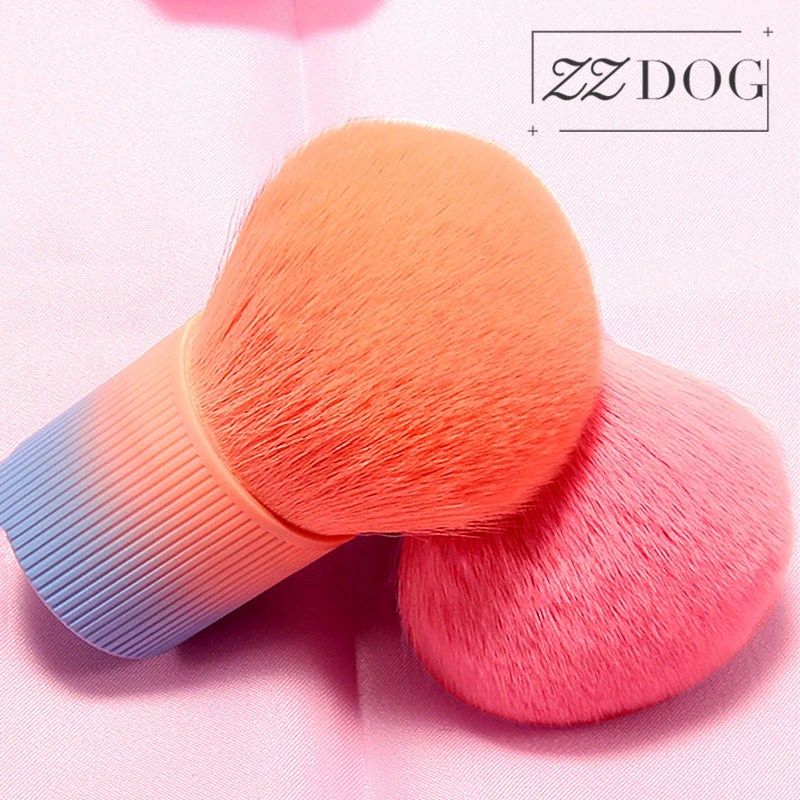

ZZDOG 1Pcs Natural Hair Facial Makeup Brush Powder Blush Compensator Fluffy Soft Cosmetic Beauty Tools Gradient Handle New