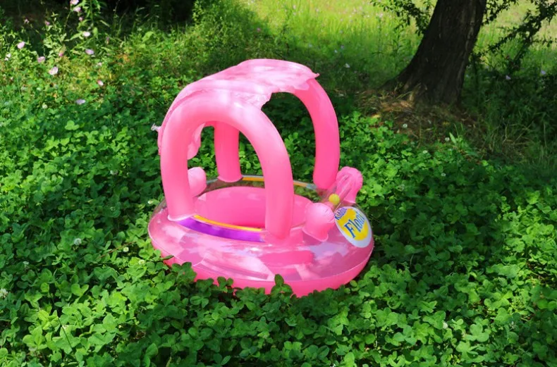 Надувная Детская лодка с навесом плавательный круг для детей пляжный матрас моря