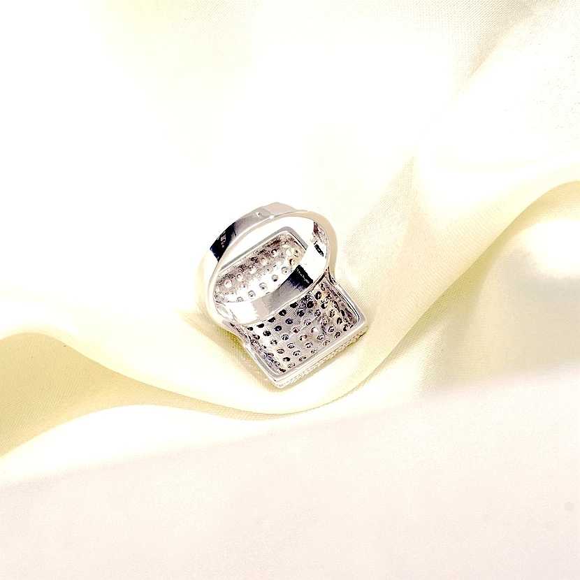 Вечерние шие кольца для женщин вечеринок и банкетов роскошные на палец белого