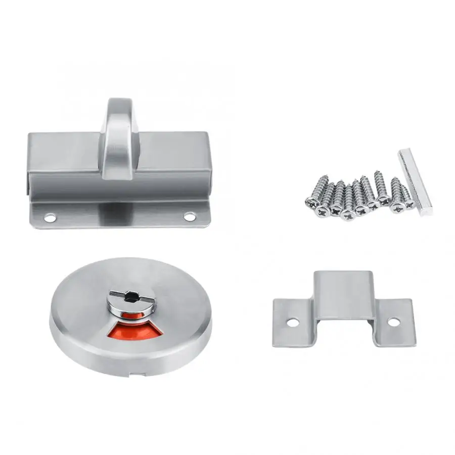 Туалет для ванной комнаты дверной засов с пустым включенным индикатором и