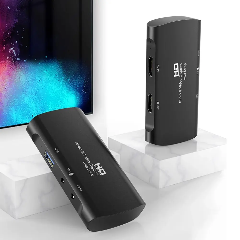 

NEW 4K Capture Card USB 3.0 Hdmi Game Capture With 4k@60hz Input And Pass-Through 1080p 60fps Usb For Dslr Switch Ps4 Ps5 Obs