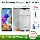 ЖК-экран 6,5 дюйма для Samsung Galaxy A21s A217 A217FDS, ЖК-дисплей с сенсорным экраном и дигитайзером в сборе с заменой рамки