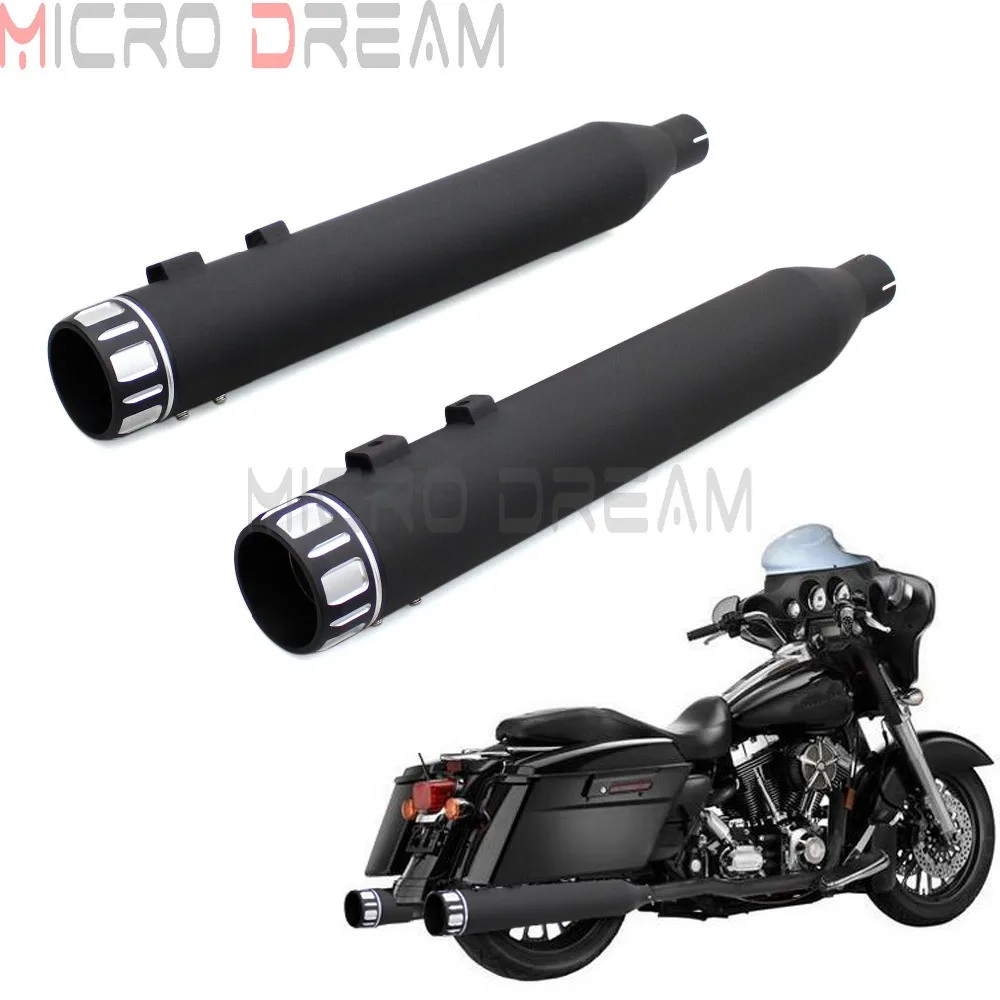 2 шт. черные 4 &quotрежущие трубки для выхлопной трубы Harley Touring моделей 1995-2017