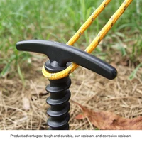 10pcsset windproof fixed ground nails camping peg screw stakes hiking tent pins for mountaineering fishing 14 5x7cm