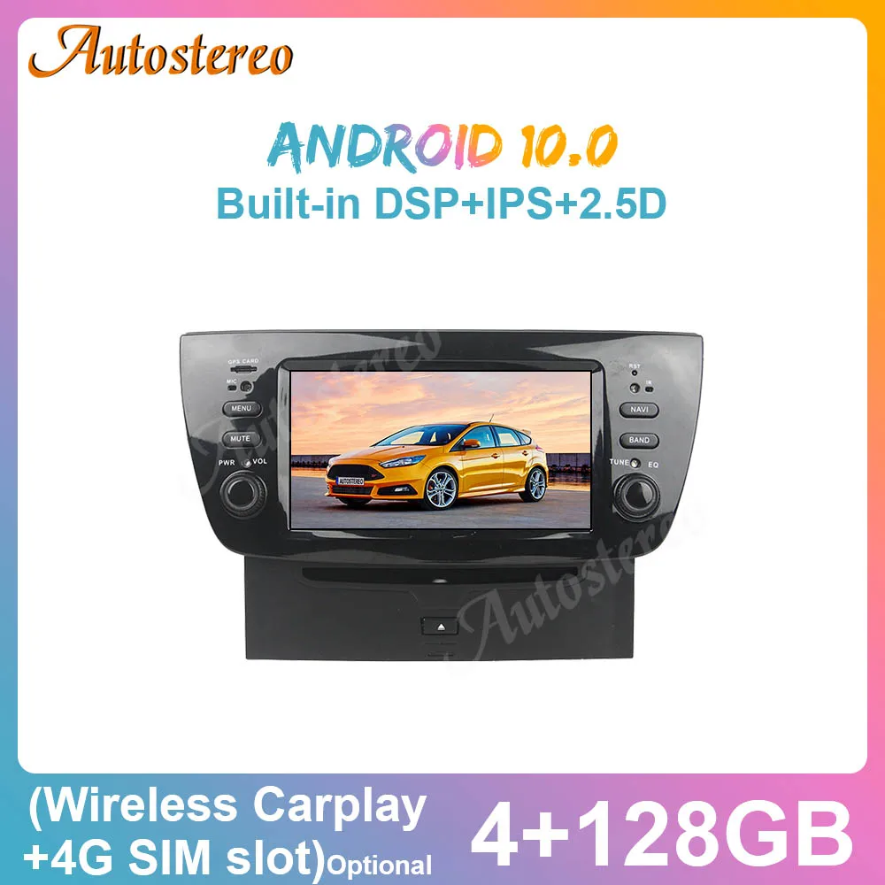 

For FIAT DOBLO 2010-2014 Carplay Android 10 4+128G Car GPS Navigation Multimedia Auto Radio Video Player Tape Recorder Head Unit