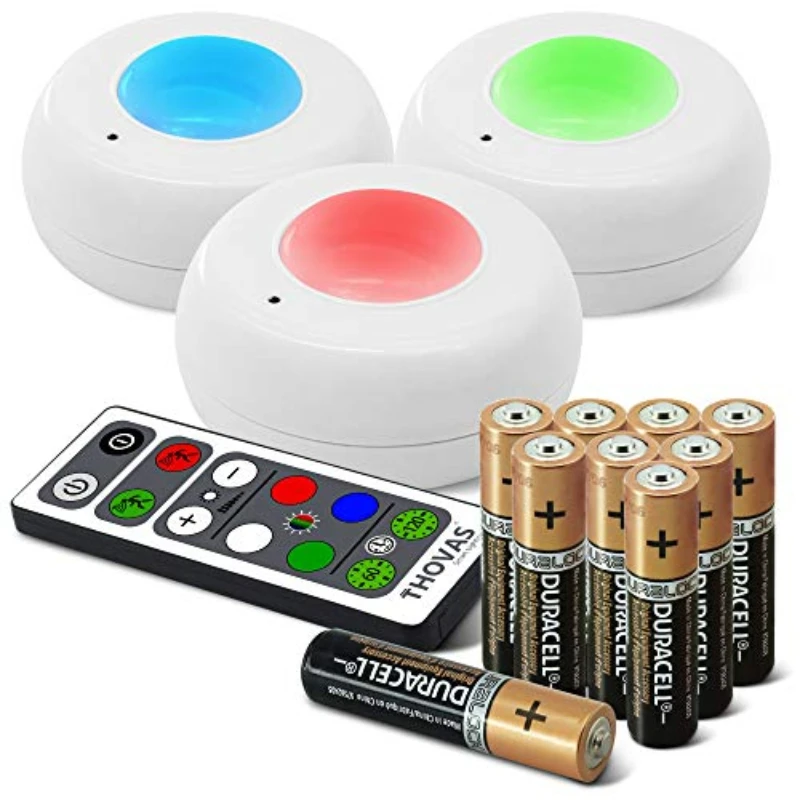 

THOVAS Cabinet Light Wireless Dimmable Motion Sensor Lights LED Night Lamps Battery Remote Control Suitable for Kitchen Bedroom