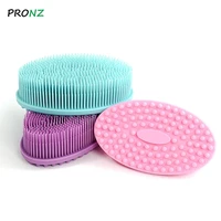cute soft silicone body brush wash bath shower exfoliating skin fit for baby bath shampoo facial massage brush supplies