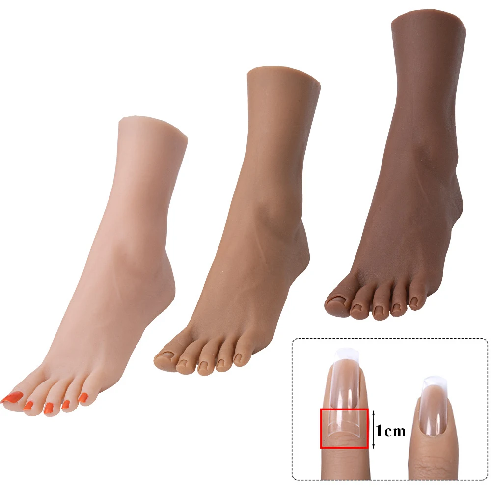 ZISHINE silicone manicure Nail art pedicure practice foot model prosthetic TGQF01