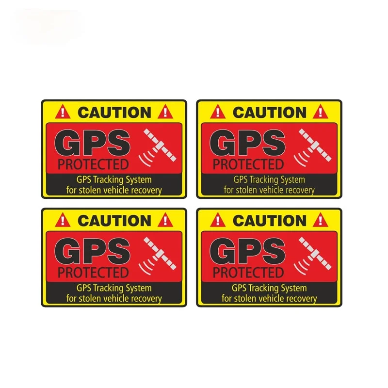 

Warning sign Car Sticker Caution GPS Tracking System Protected PVC Decal 7.3CM*4.8CM