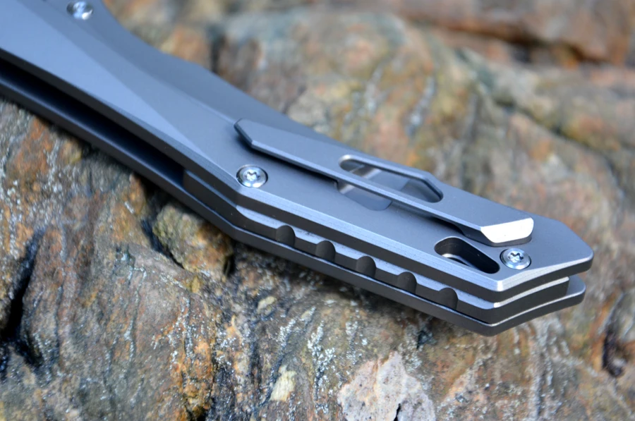 Тактический карманный складной нож TwoSun TS43 лезвие D2 титановая ручка с зажимом и