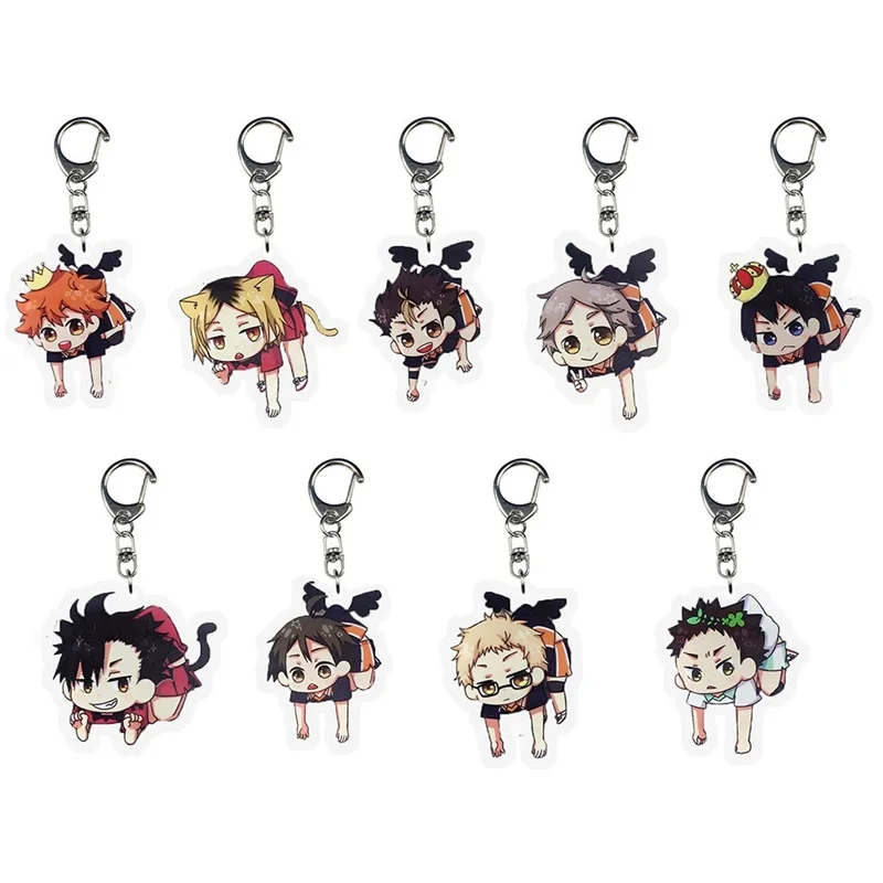 Милый брелок для ключей с героями мультфильмов маленький в форме крыльев