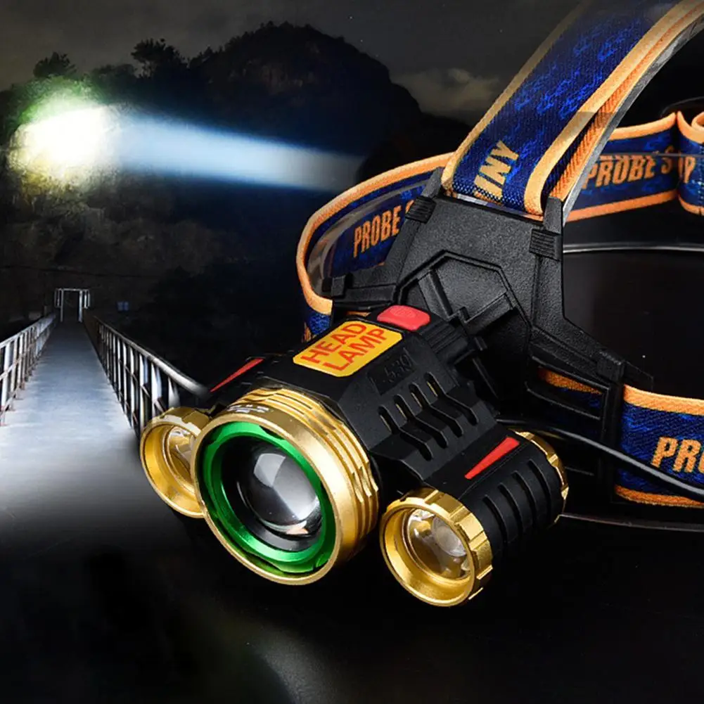 

Rechargeable Tactical Headlight Torch Ultra Bright Hunting Lamp Camping