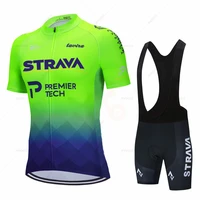 strava cycling team jersey 2021 newset summer quick dry bicycle clothing maillot ropa ciclismo mtb cycling clothing men suit