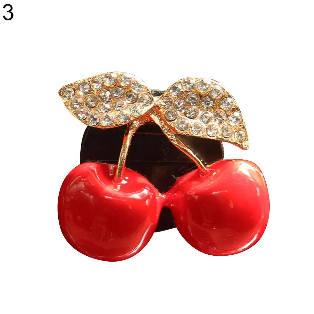 

Deer Tower Cherry Rhinestone Car Air Outlet Fragrance Perfume Decorations Freshener Cute