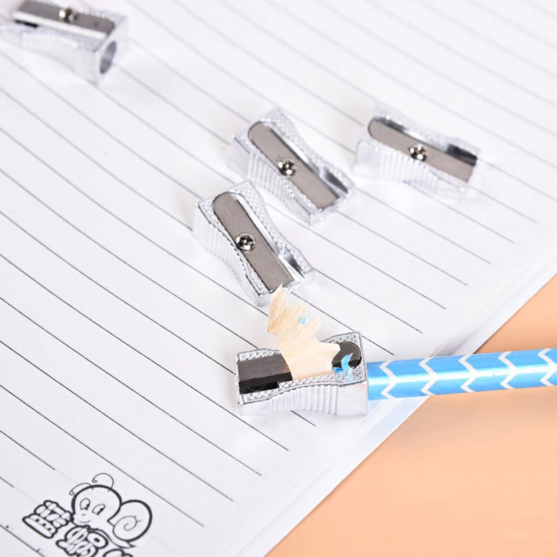

Pencil Sharpener Aluminum Alloy School Office Single hole Pencil Sharpener Stationery Portable Back to School