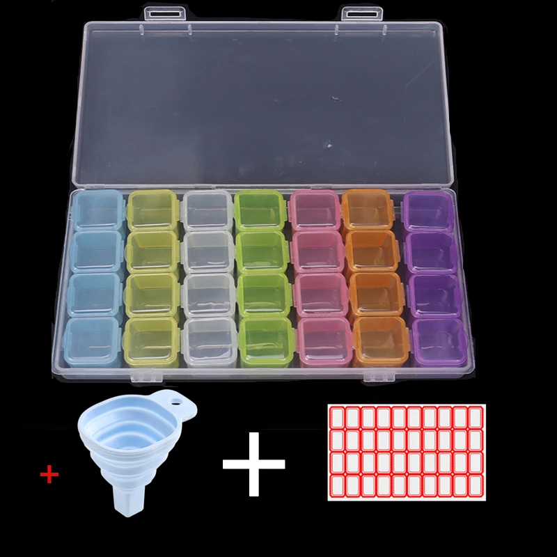 28 решеток разборная Алмазная вышивка аксессуары алмазная живопись коробки