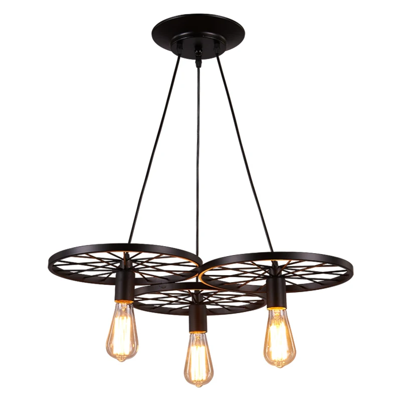 

Vintage Industrial Fenghuang Chandelier loft Restaurant Bar American Cafe Internet Cafe Creative Personality Wheel Chandelier