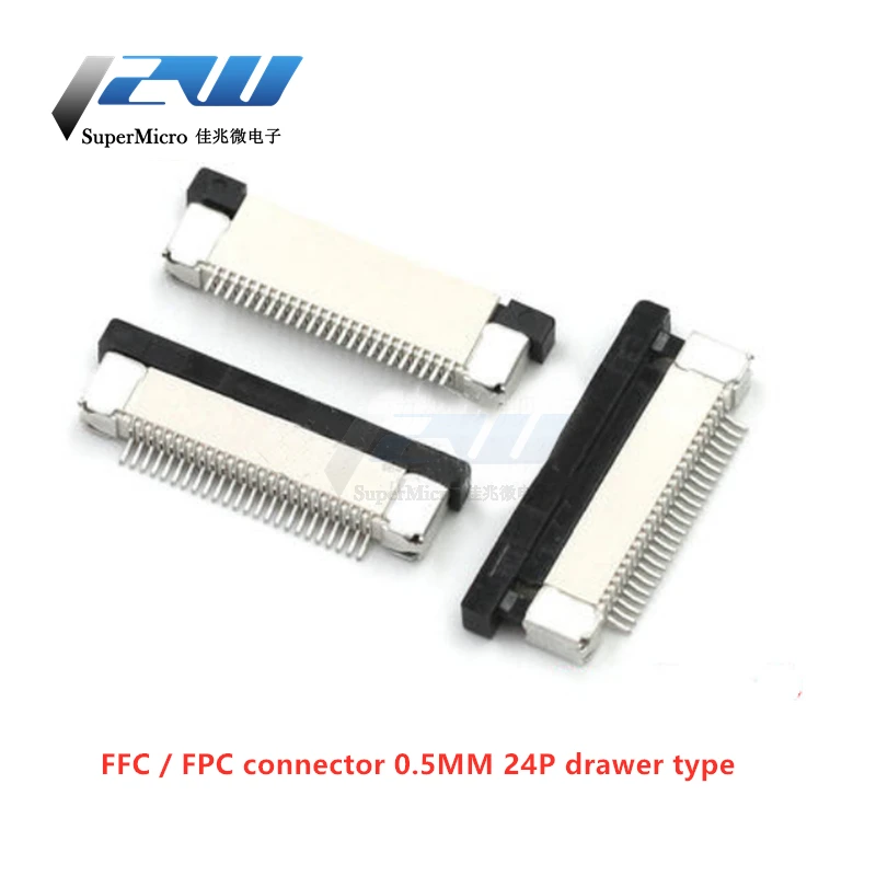 Коннектор FPC FFC 0 5 мм 1 плоский коннектор PCB SMT ZIF для подключения ниже 4 6 8 10 12 16 18 20 26 28