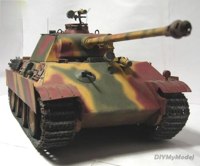 DIYMyModeI-tanque mediano de Pantera, KIT de modelo de papel artesanal, rompecabezas de juguete hecho a mano, regalo, accesorios de pel&iacute;culas-1