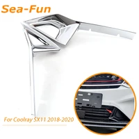 for geely coolray sx11 2018 2019 2020 car front foglight eyebrow trim cover strip front chrome exterior decoration accessories