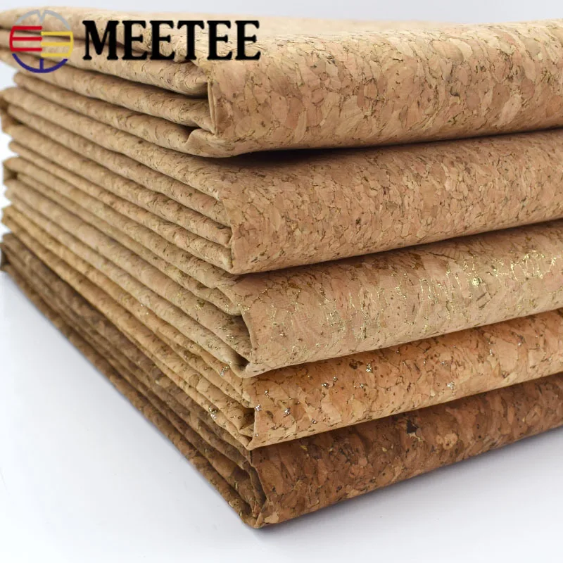 Meetee 90x140 см 0 5 мм Натуральная пробковая кожа ткань с текстурой дерева мягкий