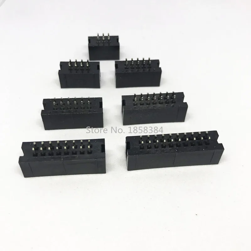 20 шт. 2 54 мм DC3 6P 8P 10P 12P 14P 16P 20P 24P 26P 30P 34 P40P 50P 180 градусов Штекерный корпус PCB IDC разъем