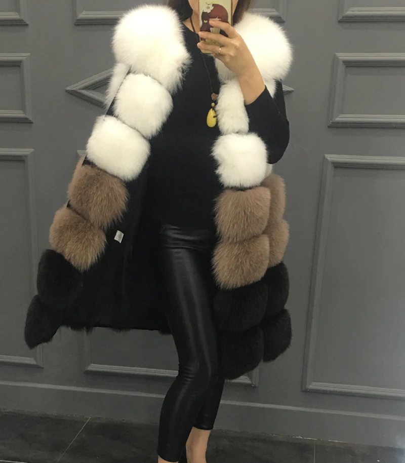

Winter Faux Fur Coat Women High Imitation Vest Jacket Mixed Colors Luxurious Vest Sleeveless Fluffy Coats and Jackets Women