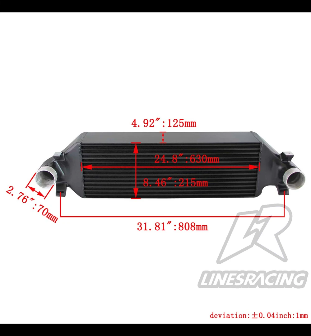 Комплект для модернизации интеркулера с передним креплением подходит Ford Focus RS MK3