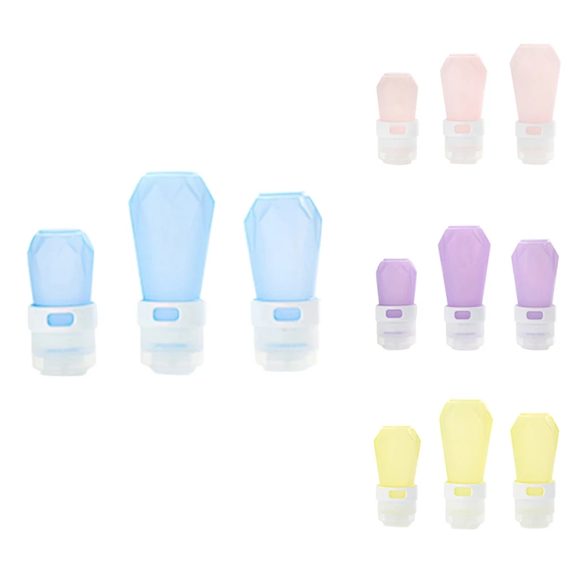 

60ml Portable Flexible squeeze Semi-Transparent Travel Bottles Leak-Proof Refillable Lotion Containers Silicone Travel Bottle