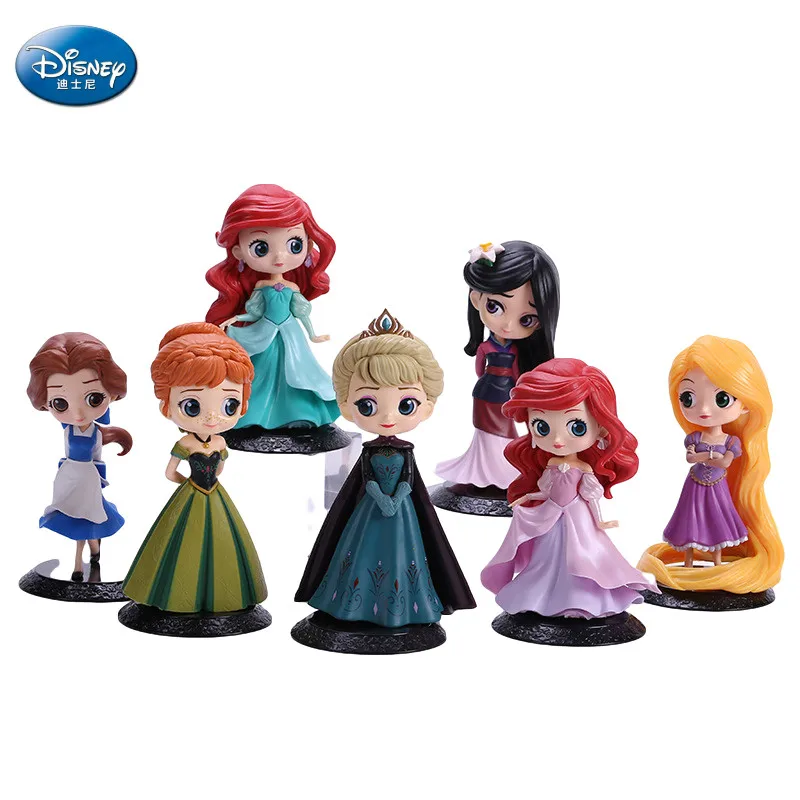 

Random 1pcs Disney Frozen Princess Anna Aisha doll toy ornaments anime children's toys anime action figure toys for children