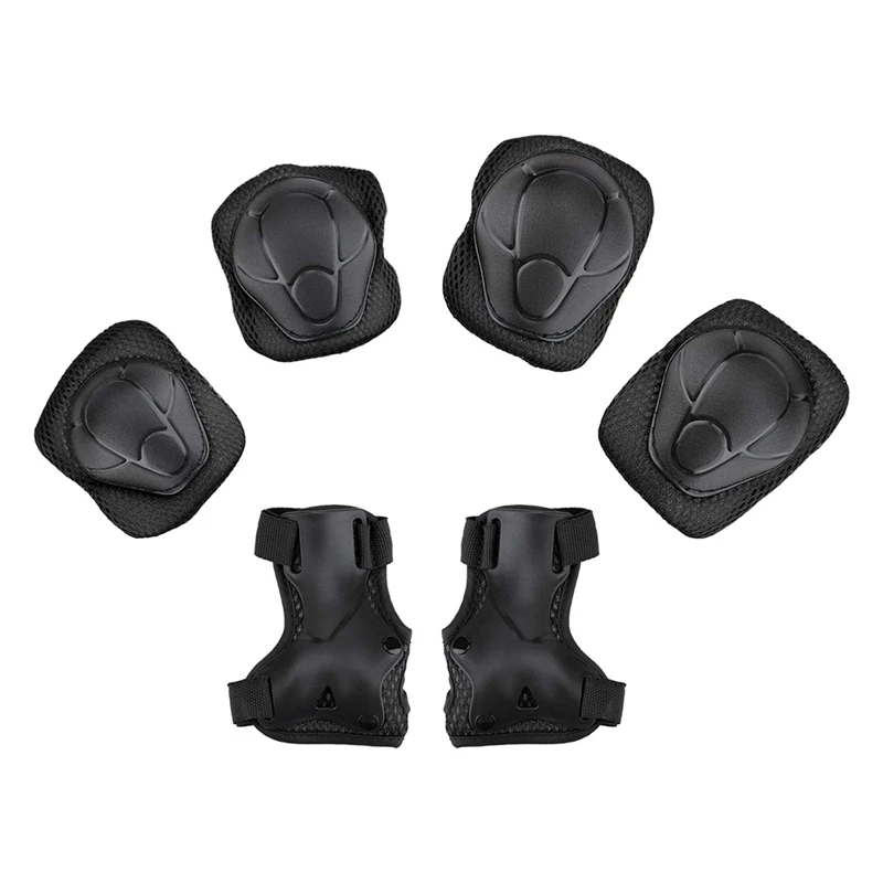 

7 Pcs Children's Helmet Pad Set Elbow Knee Wrist Pad Sports Protective Equipment Set Cycling Skating Roller Sport Gear