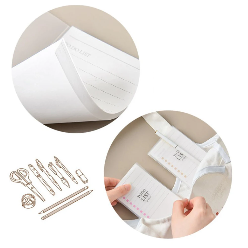 

40 Sheets Creative Daily Schedule Memo Pad To Do List Note With Plastic Hard Cover Planner Office School Supplies Stationery