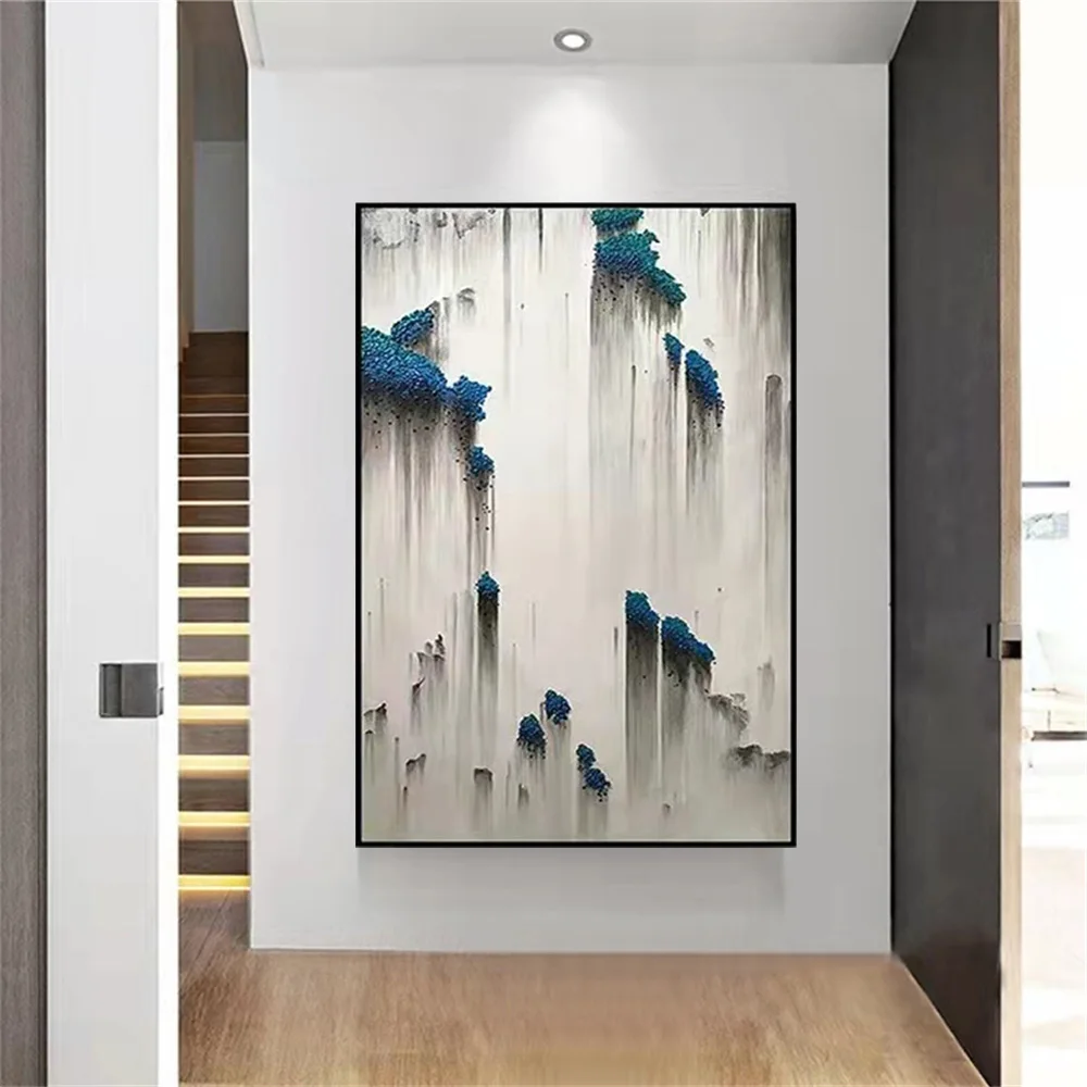 

Ручная роспись пейзажа, настенная живопись для спальни, гостиной, художественная подвесная живопись, роскошный современный Минимализм