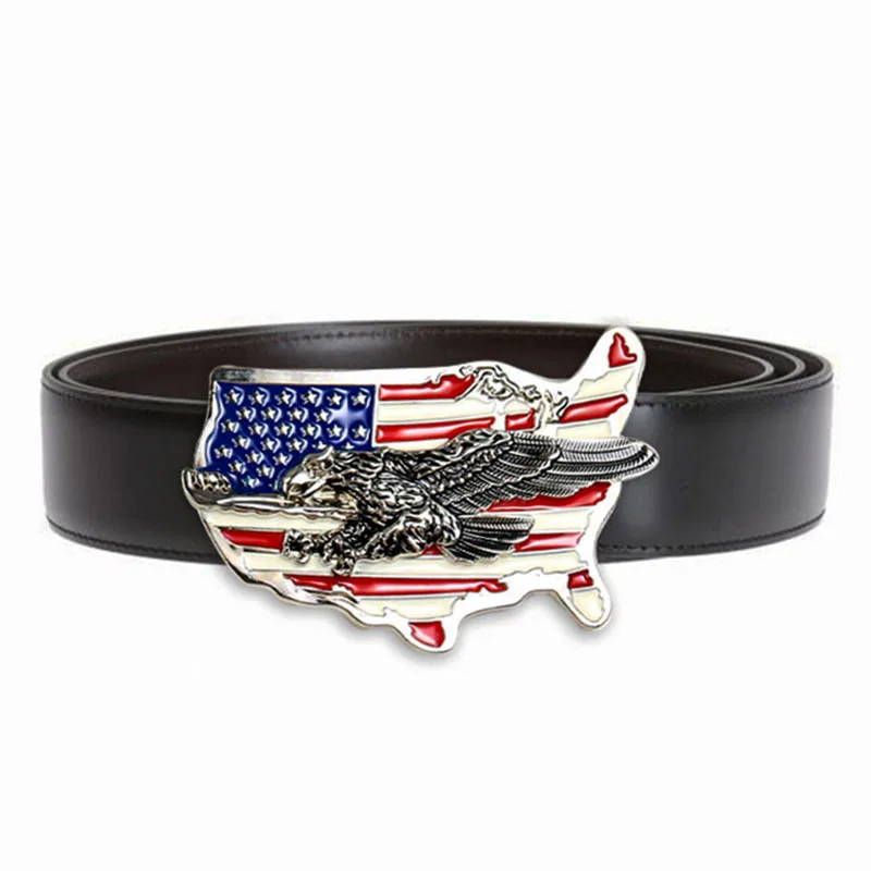 

Eagle/Vulture Enamel American Flag Pattern Belt Buckle US Map Sharp Handmade Homemade Western Cowboy DIY Waistband Accessories