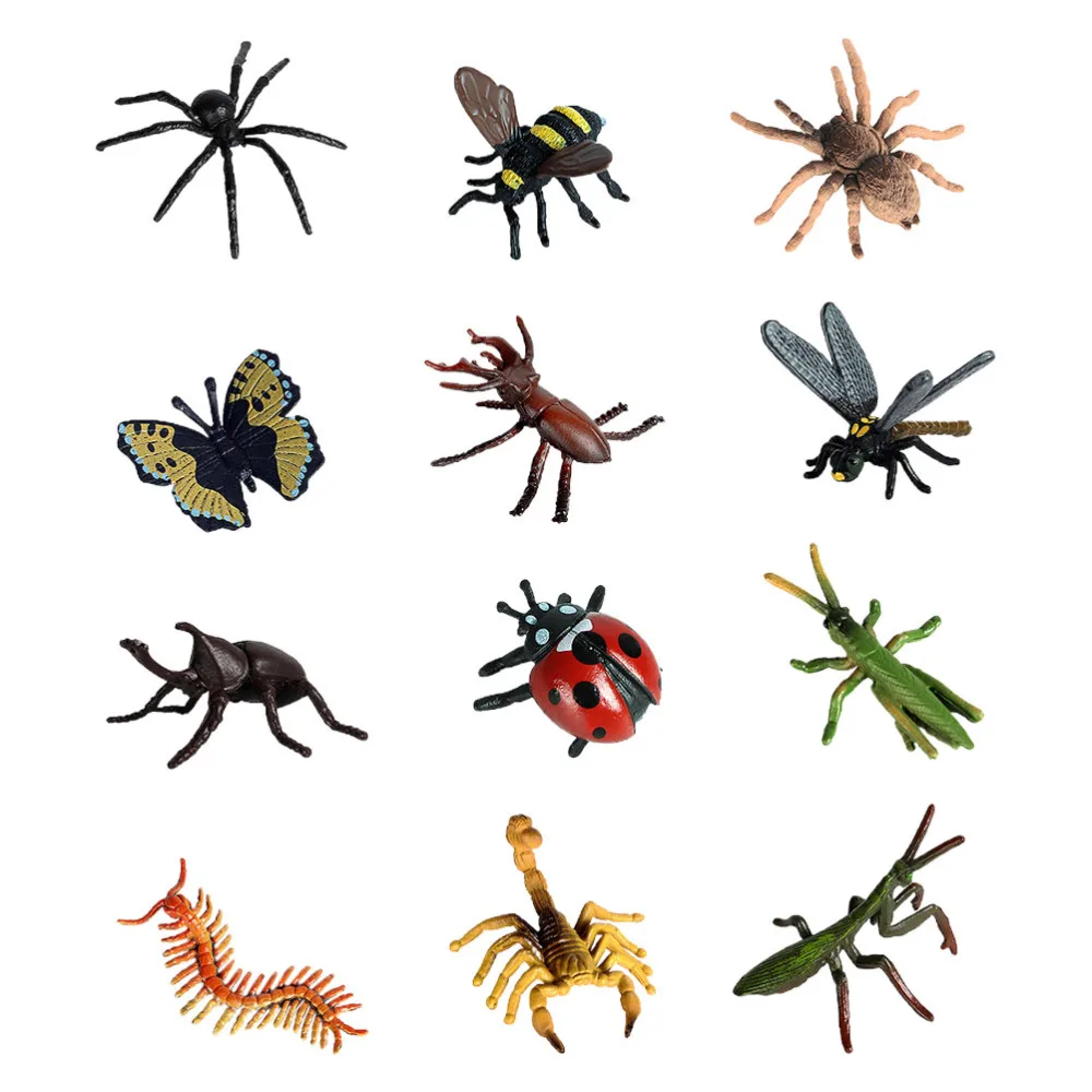 

12pcs Vivid Insect Colorful Insect Model Kids Animal Model Plaything