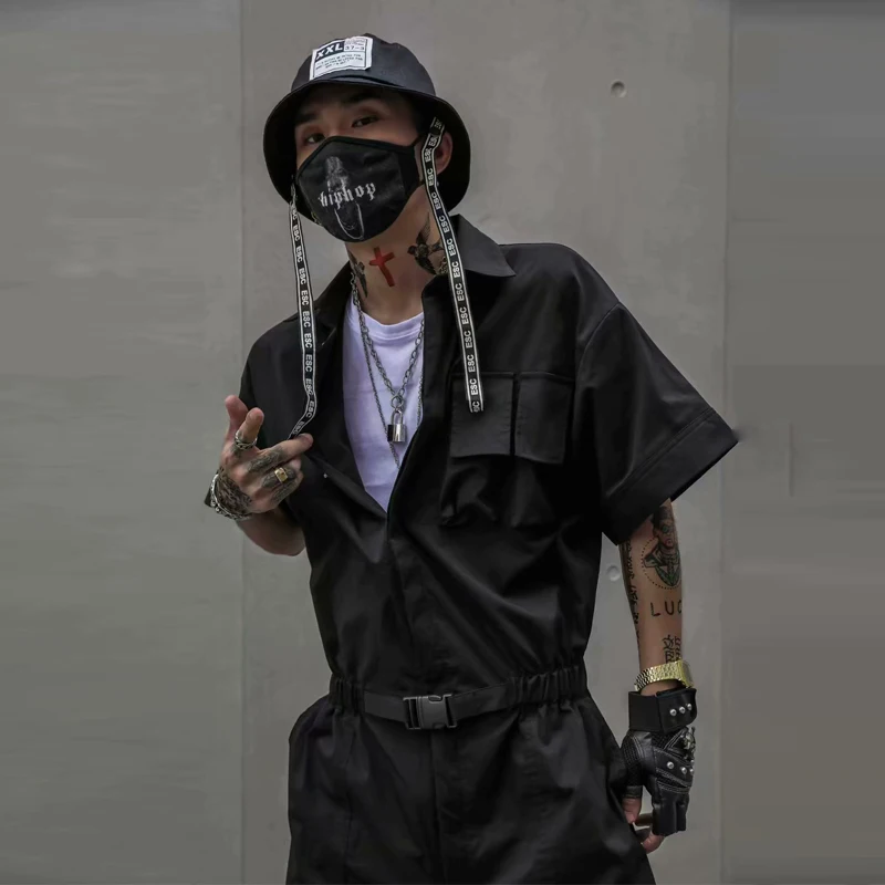 2020 мужские комбинезоны повседневные свободные однотонные джоггеры уличная