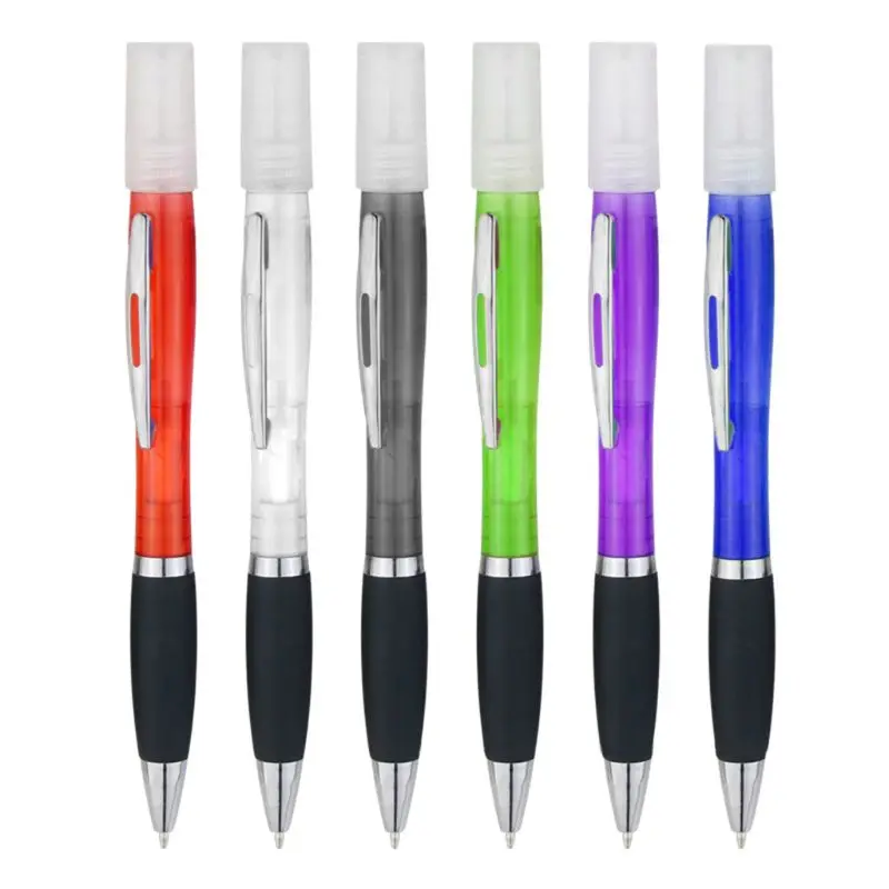 6Pcs Spray Ballpoint Pen Disinfectant Pen Plastic Mini Portable Travel Refillable Perfume Bottle