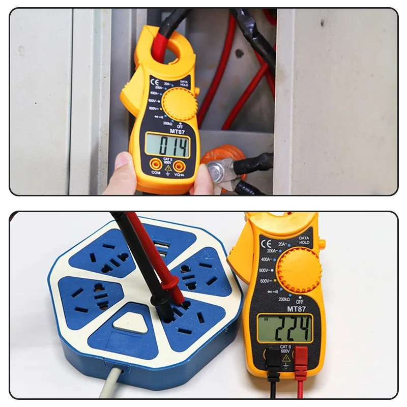 Бесконтактный цифровой мультиметр зажим измеритель мощности амперметр тестер