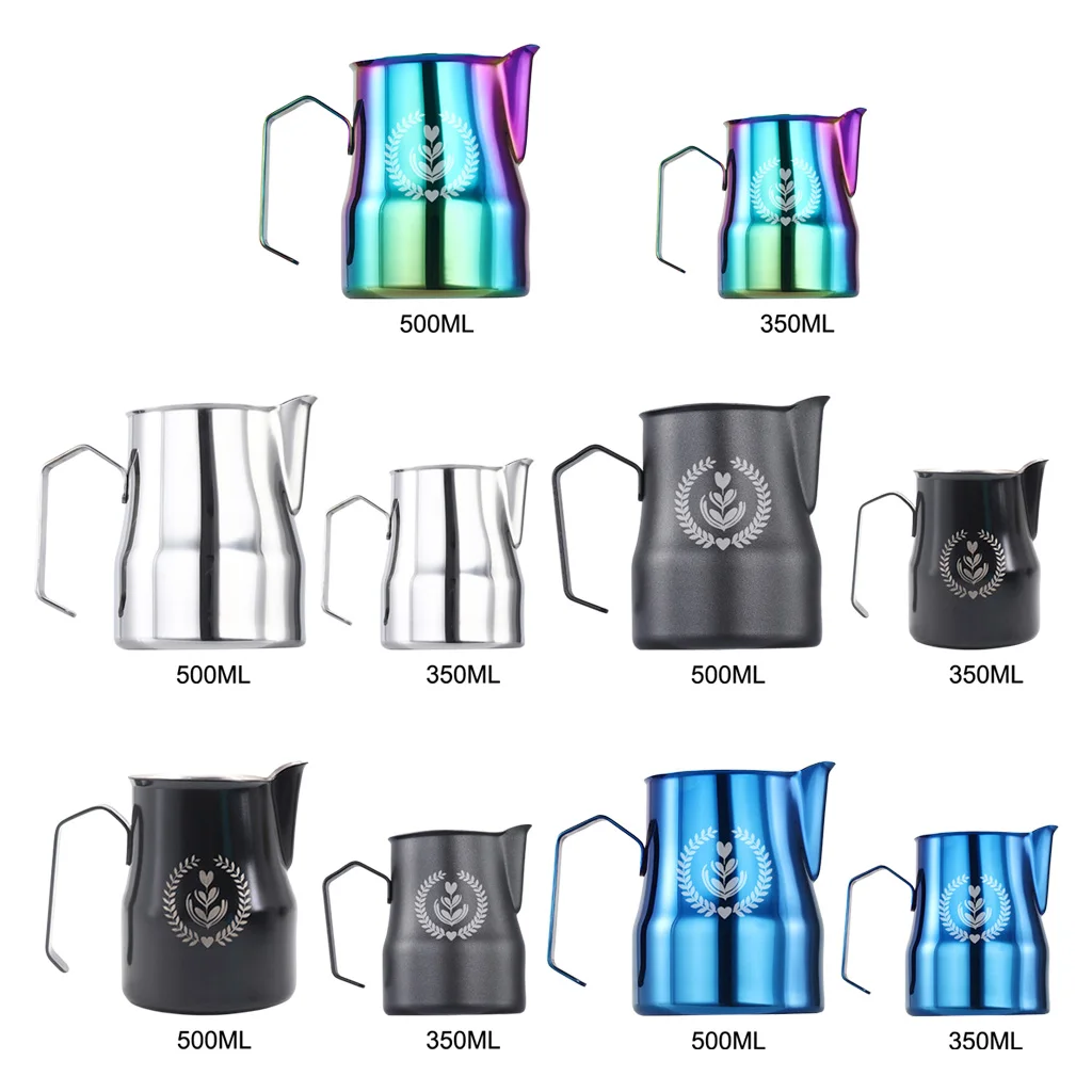 

Stainless Steel Milk Frothing Jug Cappuccino Barista Tool Milk Espresso Steam Pitcher for Espresso Machine
