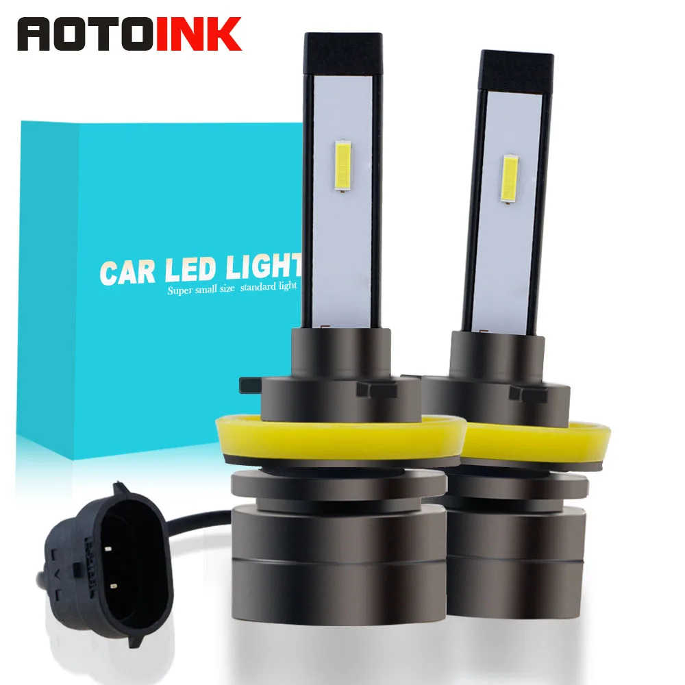 

H8 H9 H11 Car LED Headlight Bulbs 60W CSP Super Mini Fog Light Headlamp3000k 4300k 6000K 12000k 12V 8000LM 2PCS