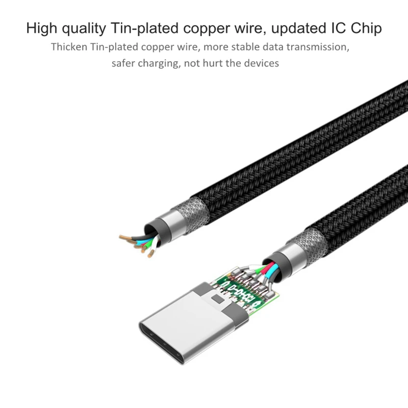 NOHON usb type C кабель для USB C кабель для samsung S10 Xiaomi Мобильный телефон USB C PD Быстрая зарядка зарядное устройство Шнур USB-C type-C кабель