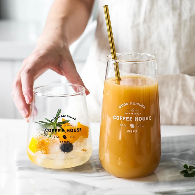 Стеклянная чашка 1 шт. большая кофейная для пива прозрачная стеклянная кружка