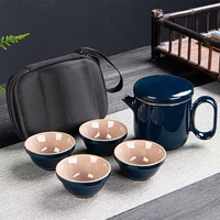 ceramic teapot kettle gaiwan chinese travel ceramic tea cup for puer chinese tea pot portable tea set drinkware free shipping