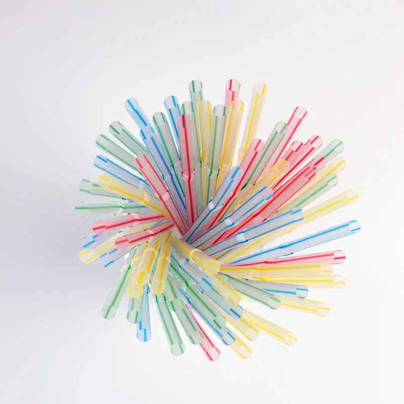 200 шт. пластиковые гибкие трубочки для напитков 21 см|Однораз. соломинки| |