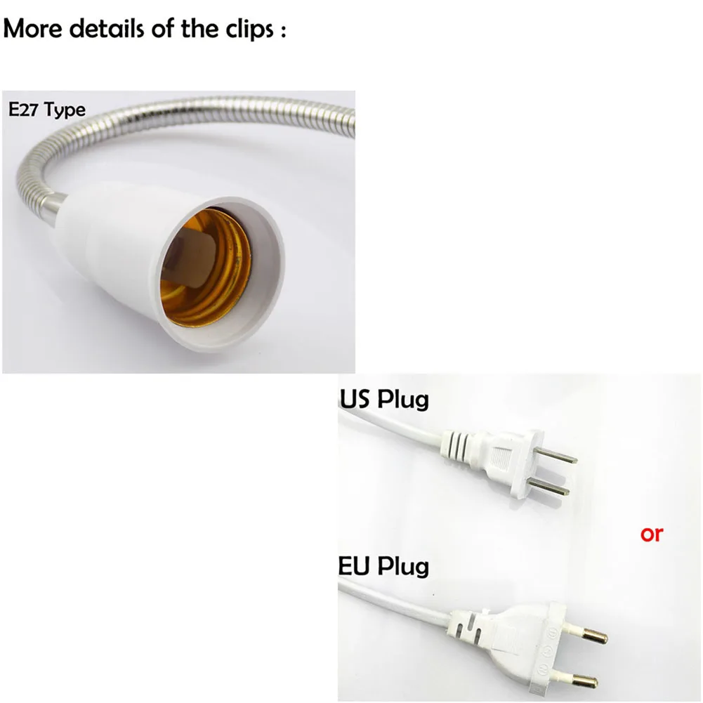 

led Flower Plant Growing Light Bulbs Led grow lighting aquarium indoor greenhouse growth + 360 Flexible Lamp Holder ClipR1