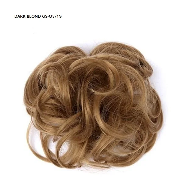 Dark blond Горячая Распродажа 30 цветов для женщин девочек настоящие человеческие натуральные кудрявые грязные пучки волос кусок скручивание поддельные волосы для наращивания головная повязка Новинка - Цвет: Dark blond