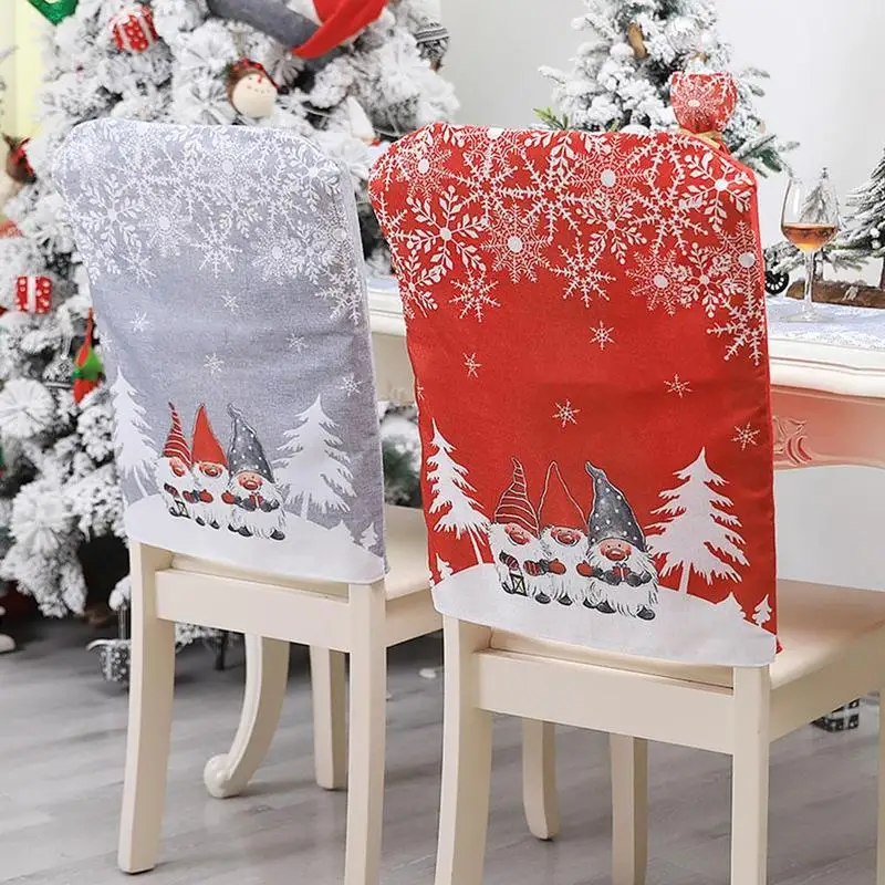 

2022 Christmas Print Chair Cover Dinner Chair Covers Restaurant Christmas Decoration Party Supplies