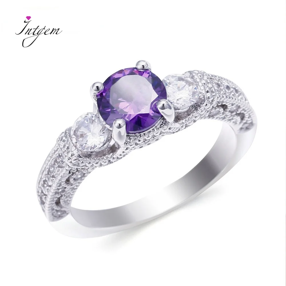 

New Trendy Crystal Engagement Design Rings Gift for Women Zircon Elegant Ring Female Sweet Romantic Wedding Jewelry Wholesale