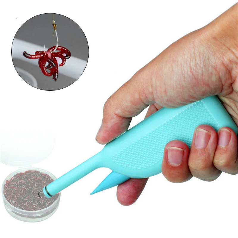 

1pcs Portable Fishing Lure Bait Lightweight Earthworm Bloodworm Clip Device Professional Worm Clip Fishing Tackle Accessory Tool