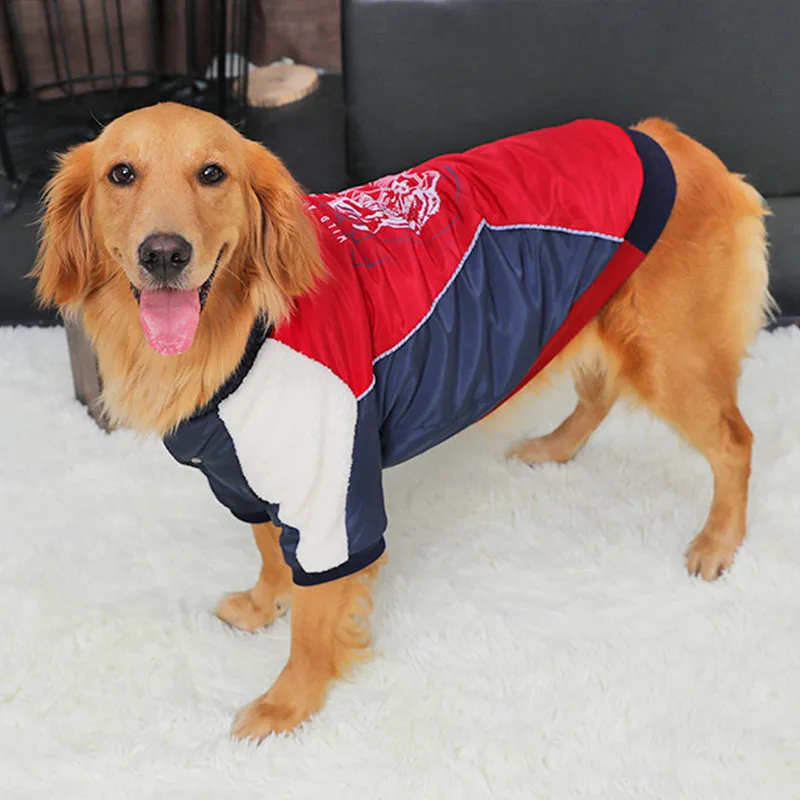 Зимняя теплая Большая одежда для больших собак толстовка с капюшоном зимний
